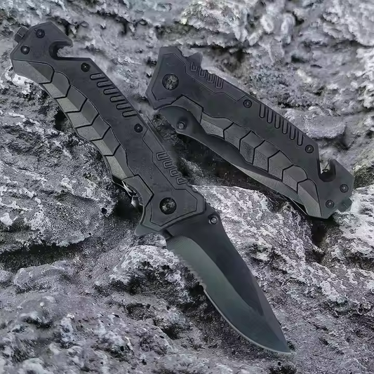 Black Tactical Folding Knife